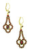 Victorian Bohemian Garnet Drop Earrings in 14 Karat Yellow Gold and Sterling Silver Vermeil