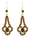 Victorian Bohemian Garnet Drop Earrings in 14 Karat Yellow Gold and Sterling Silver Vermeil