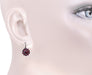 Victorian Bohemian Garnet Floral Earrings in Antiqued Sterling Silver with 14 Karat Gold Earwires