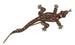 Victorian Bohemian Garnet Lizard Brooch in Antiqued Sterling Silver
