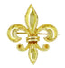 Antique Victorian Fleur de Lis Brooch and Watch Pin in 10 Karat Gold