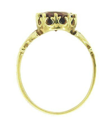 Victorian Garnet Ring in 14 Karat Gold - alternate view
