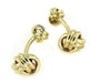 Victorian Algerian Knot Cuff Links in 14 Karat Yellow Gold