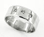 1930's Diamond Antique Wedding Band in 9 Karat White Gold