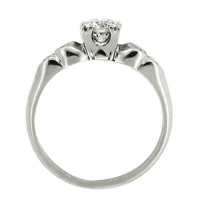 Retro Moderne Diamond Set Platinum Vintage Engagement Ring - Item: R200 - Image: 2