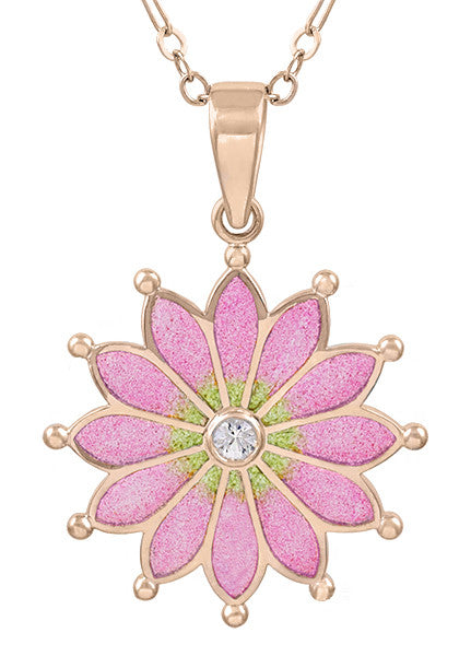 Enamel flower necklace store