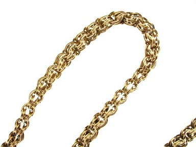 Antique Pocket Watch Chain in Solid 14 Karat Gold - 14.5 Inches - alternate view