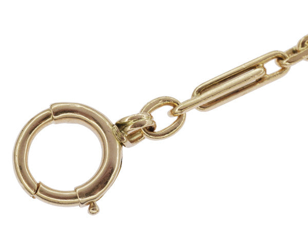 1800's Victorian Era Paperclip Link Antique Pocket Watch Chain in 14 Karat Yellow Gold - 16 Inches - Item: WC109 - Image: 4