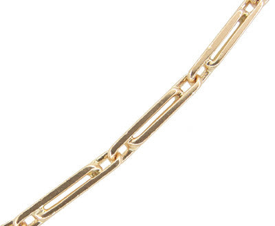 1800's Victorian Era Paperclip Link Antique Pocket Watch Chain in 14 Karat Yellow Gold - 16 Inches - Item: WC109 - Image: 2