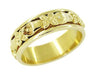Bells and Flowers Wedding Band in 14 Karat Gold