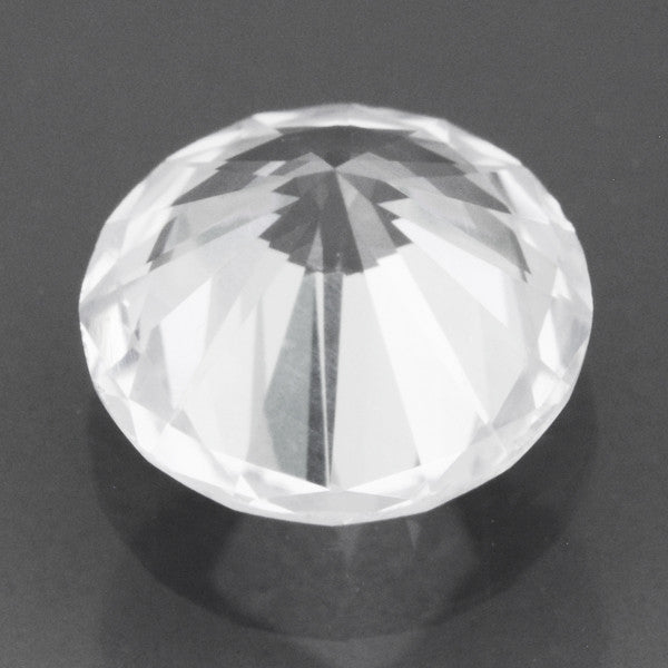 0.74 Carat Loose White Sapphire Natural Round Gemstone | 5.4mm - Item: SW001325 - Image: 2