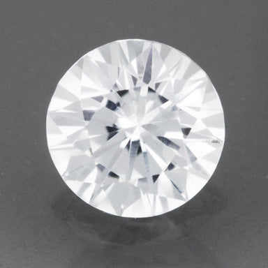 0.74 Carat Loose White Sapphire Natural Round Gemstone | 5.4mm