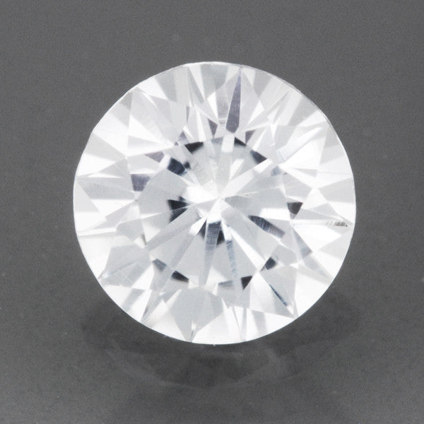0.74 Carat Loose White Sapphire Natural Round Gemstone | 5.4mm