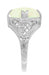 Art Deco Filigree Large White Opal Ring in 14 Karat White Gold