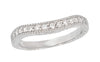 Matching wr1139p wedding band for Art Deco Filigree Aquamarine and Diamond Engagement Ring in Platinum
