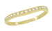 White Sapphire Curved Wedding Band in 14 Karat Yellow Gold