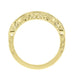 Art Deco Filigree and Wheat Engraved Curved Wedding Ring in 14 Karat Yellow Gold