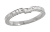 Matching wr283w1 wedding band for Art Deco 1 Carat Aquamarine and Diamonds Engraved Engagement Ring in 18 Karat White Gold
