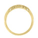 Art Deco Flowers & Wheat Engraved Filigree Wedding Band in 14K or 18K Yellow Gold
