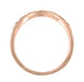 Art Deco Olive Leaves and Wheat Curved Engraved Wedding Ring in 14 Karat Rose ( Pink ) Gold