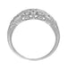 Platinum Art Deco Filigree Dome Wedding Ring
