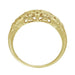 Art Deco Yellow Gold Floral Filigree Dome Wedding Ring - 14K or 18K