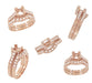 Art Deco Diamond Filigree Wraparound Wedding Ring in 14K Rose ( Pink ) Gold