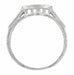 Art Deco Platinum and Diamond Filigree Hugger Wedding Ring
