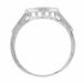 Art Deco Platinum and Diamonds Engraved Filigree Wedding Ring
