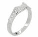 Art Deco Diamond Filigree Palladium Wedding Ring